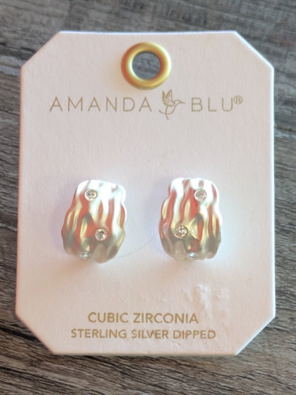 Amanda Blu Sterling Silver Dipped Stud Earrings.